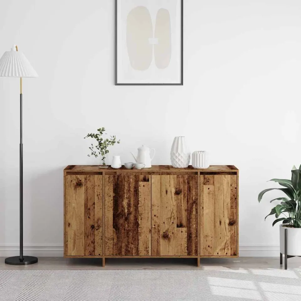 vidaXL Dressoir Oudhout 135 x 41 x 75 cm Bewerkt hout bruin, foto 4