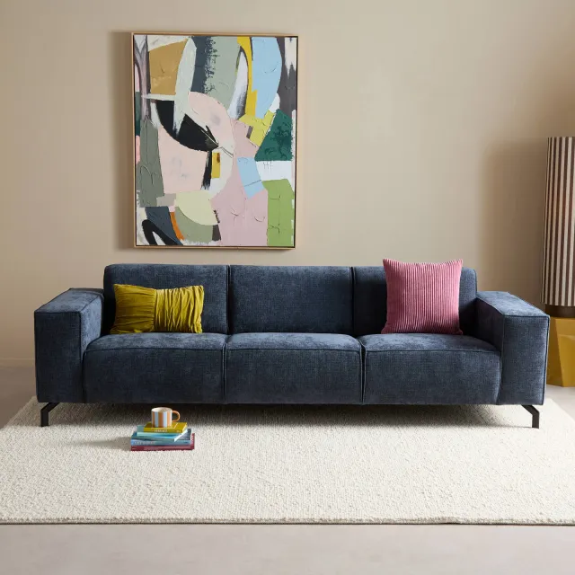 NOUS Living 3-zitsbank Brent blauw, foto 2