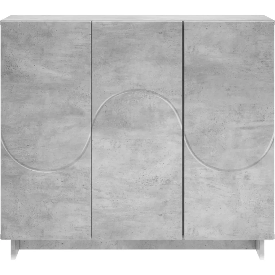 vidaXL Dressoir Betongrijs 85,5 x 31 x 75 cm Bewerkt hout grijs, foto 4