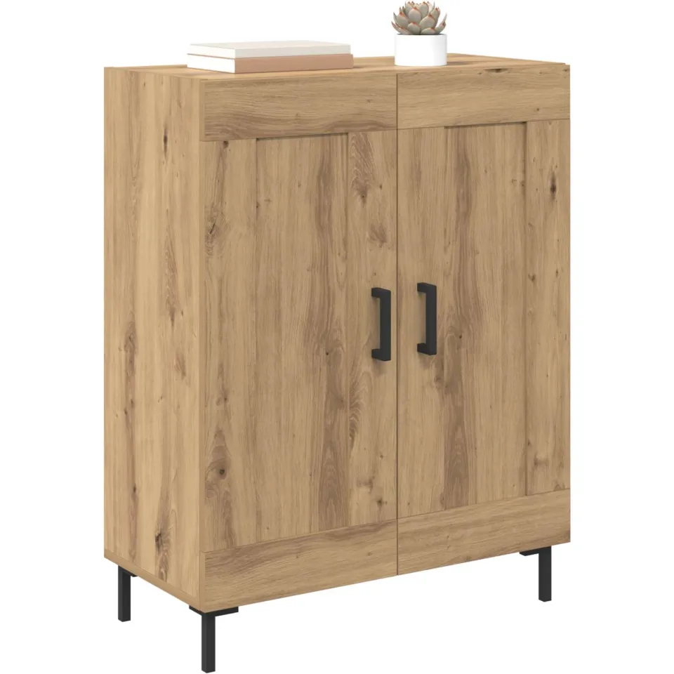 vidaXL Dressoir Artisan Eiken 69,5 x 34 x 90 cm Bruin