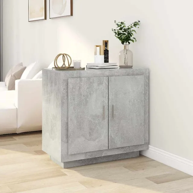 vidaXL Dressoir 80x40x75 cm bewerkt hout betongrijs grijs, foto 2