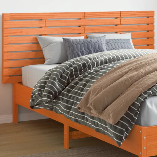 vidaXL Hoofdbord wandmontage 166x3x63 cm massief grenenhout bruin