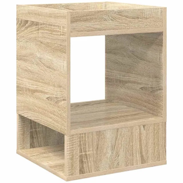 vidaXL Bijzettafel - Sonoma - Eik - 40 - x - 40 - x - 56 - cm - Bewerkt - hout Sonoma eiken