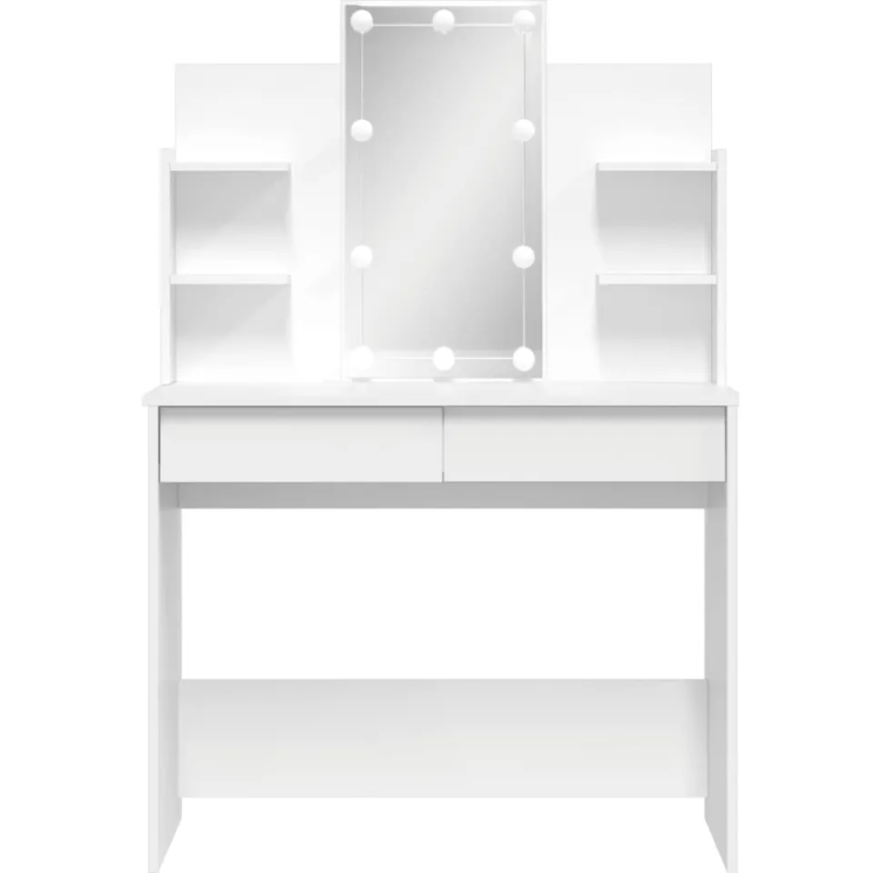 vidaXL Kaptafel met LED-verlichting 96x40x142 cm wit
