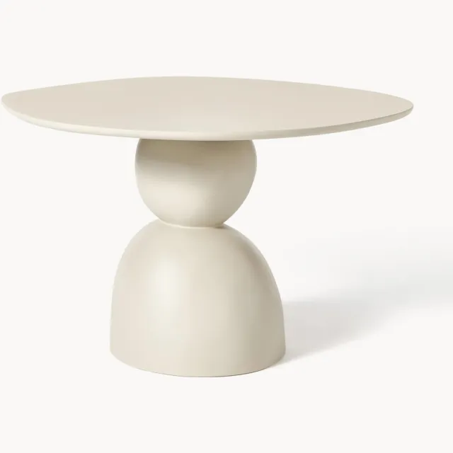 Westwing Collection Ronde eettafel Sahra met organisch design, in verschillende formaten Beige