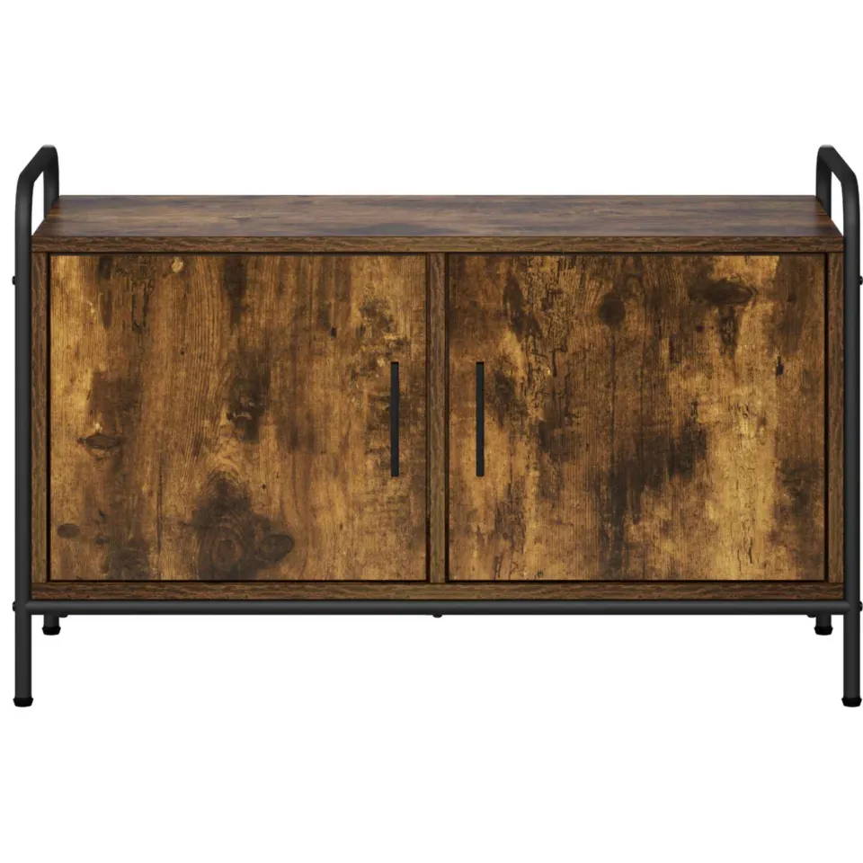 vidaXL Tv-meubel 79,5 x 33 x 50 cm Gerookt eiken Bewerkt hout, foto 4