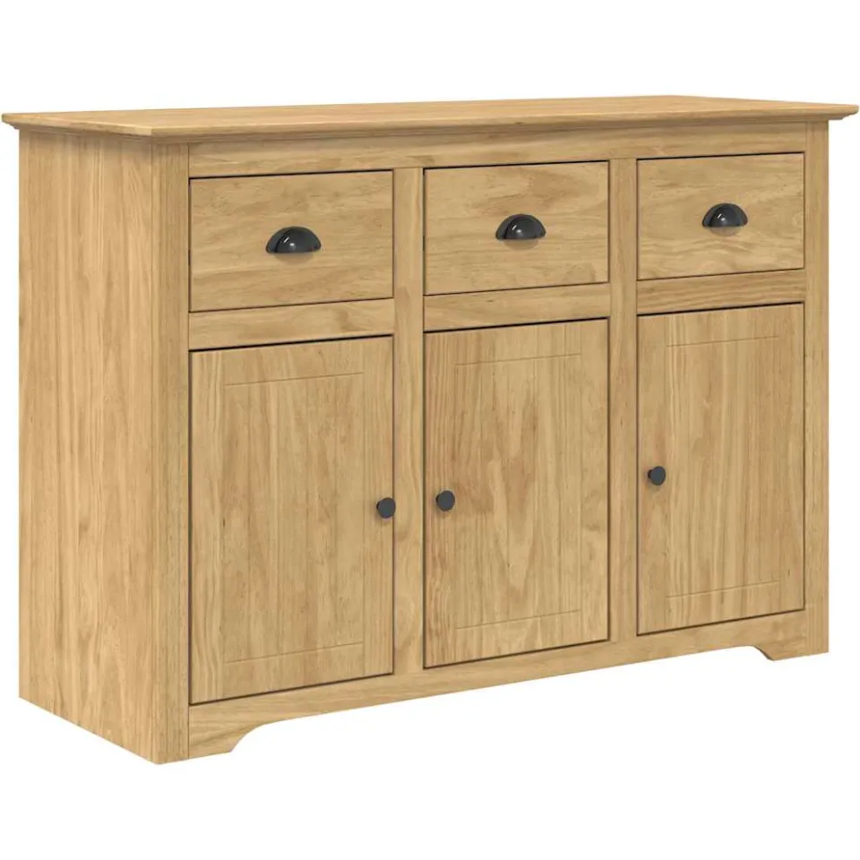 vidaXL Dressoir BODO Honingbruin 115,5 x 44 x 80 cm Bewerkt hout bruin, foto 3