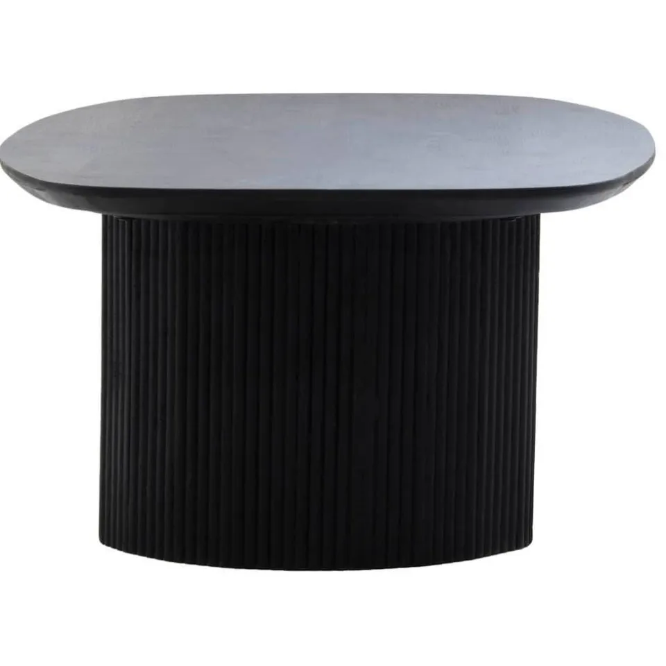 Giga Meubel Salontafel Lorna - Deens Ovaal Zwart Hout - 130x70x38cm, foto 4