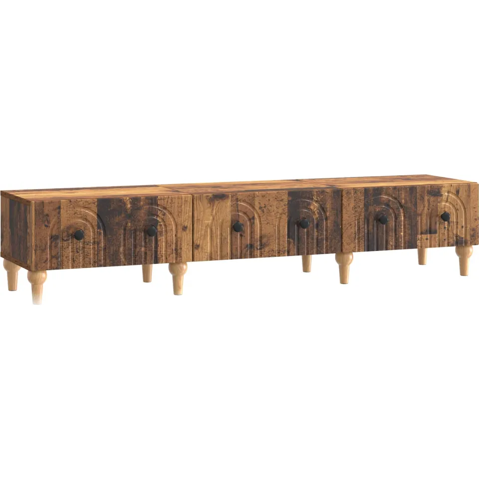 vidaXL TV-kast met lade Oud hout 147 x 34,5 x 30 cm Bewerkt hout bruin, foto 3