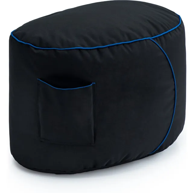 Game over Gaming Zitzak Poef met Opbergruimte - Voetenbankje Zitzakken - Binnen Woonkamer Beensteun met Zijzakken - Poef Rond - Ontspannen Bean bag poefs Blauw Poef