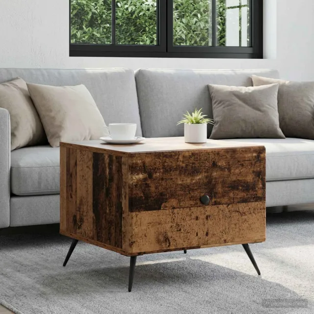 vidaXL Salontafel Oud hout 49 x 50 x 40 cm Bewerkt hout bruin, foto 2