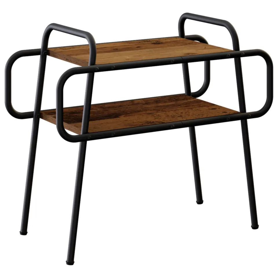 vidaXL Salontafel Oud hout 60 x 30 x 51 cm Bewerkt hout Bruin