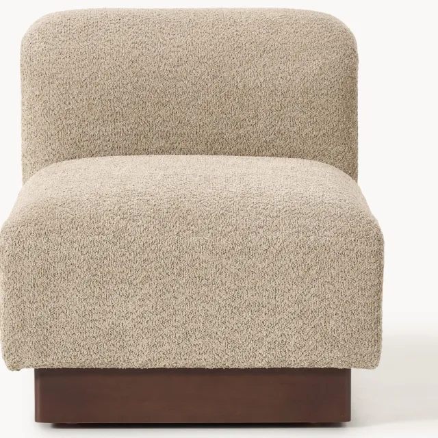 Westwing Collection Middelste module Natalie van teddy-bouclé Beige