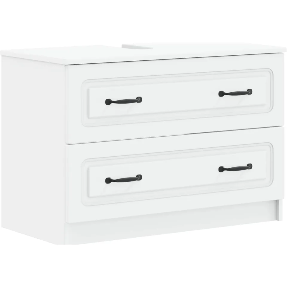 vidaXL Badkamer wastafelkast UTRECHT Wit 82 x 41 x 56 cm Bewerkt hout, foto 3