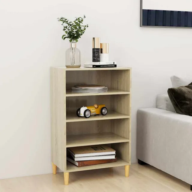 vidaXL Dressoir 57x35x90 cm bewerkt hout sonoma eikenkleurig Bruin
