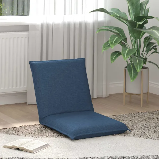 vidaXL Verstelbare vlo stoelen Blauw Stof, foto 2