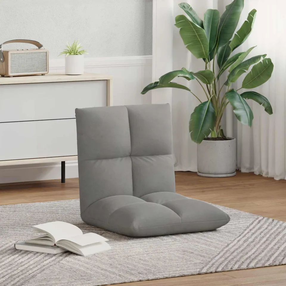 vidaXL Verstelbare vlo stoelen Lichtgrijs metal frame, foto 3