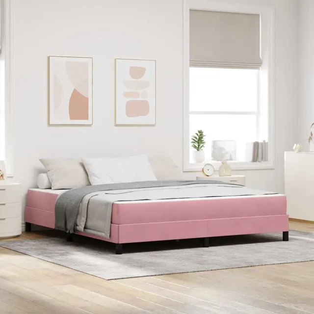 vidaXL Boxspringbed met matras Roze 180 x 200 cm Stof