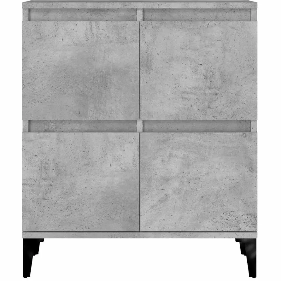 vidaXL Dressoir 60x35x70 cm bewerkt hout betongrijs grijs, foto 4