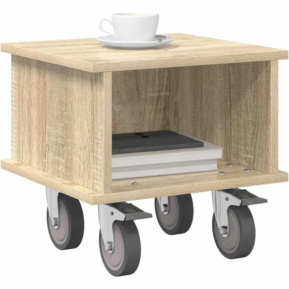 vidaXL TV-standaard 37 x 35 x 35 cm Sonoma Eiken Bewerkt hout