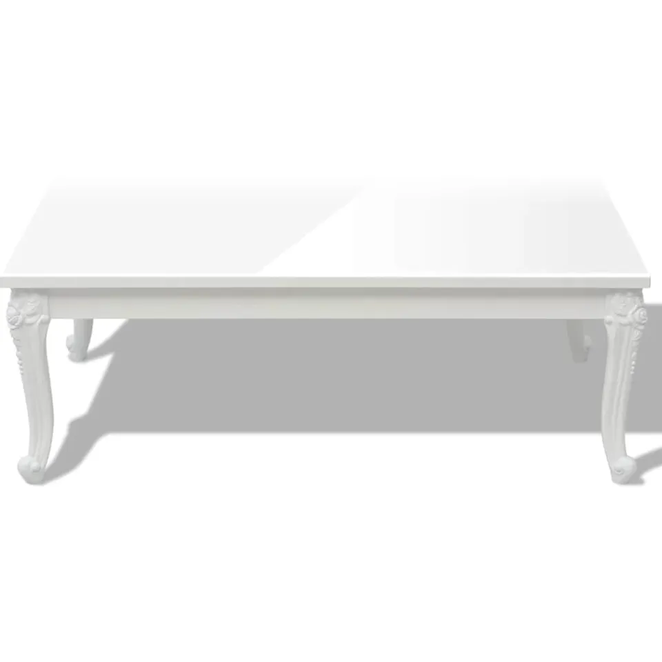 vidaXL Salontafel 115x65x42 cm hoogglans wit, foto 2