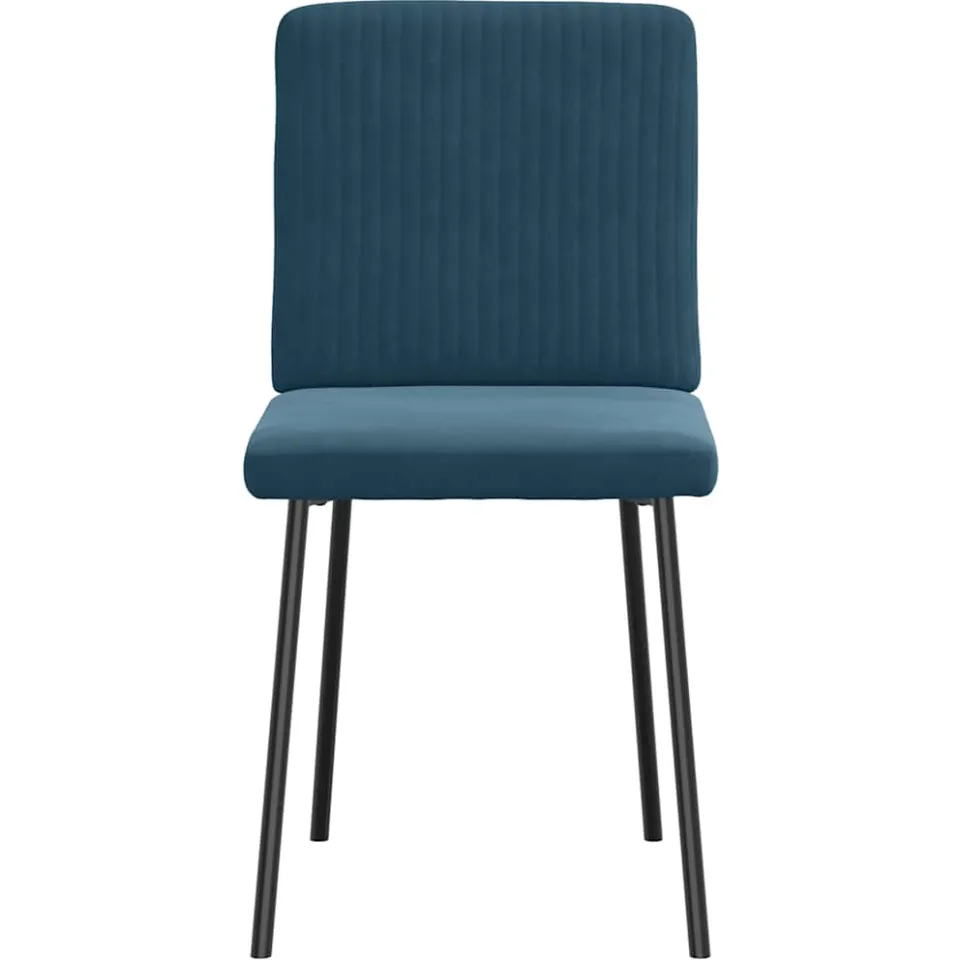 vidaXL Eetkamerstoelen 4 st fluweel blauw