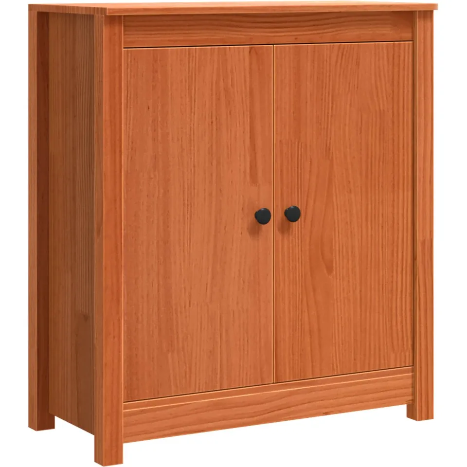vidaXL Dressoir Wasbruin 70 x 35 x 80 cm Massief grenenhout bruin, foto 3