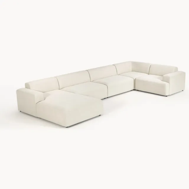 Westwing Collection XL hoekbank Melva Wit