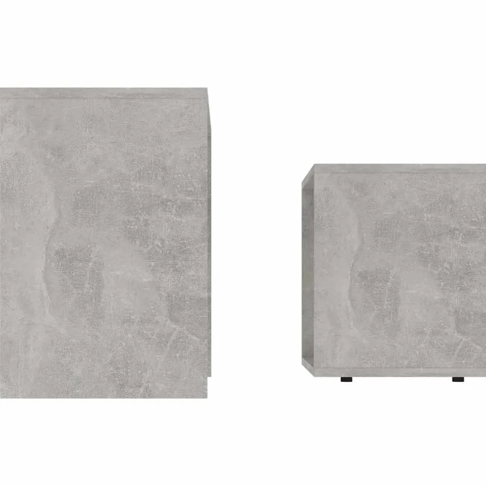 vidaXL Salontafelset 48x30x45 cm bewerkt hout betongrijs grijs, foto 4