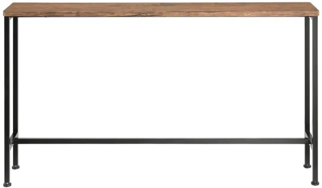 Happiq Consoletafel - Voor Hal - Vintage Stijl - Bruin Metaal