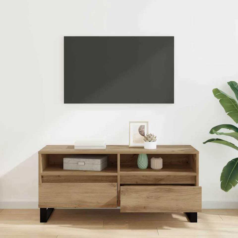 vidaXL TV-kast 100 x 34,5 x 44,5 cm Artisan Eiken, foto 3