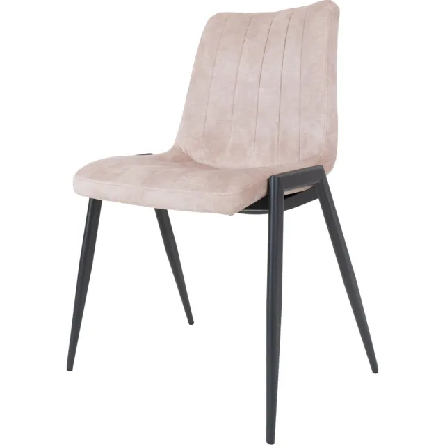 Home67 Eetkamerstoel Flynn Natural - Velvet Kuipstoel in Modern / Scandinavische Stijl