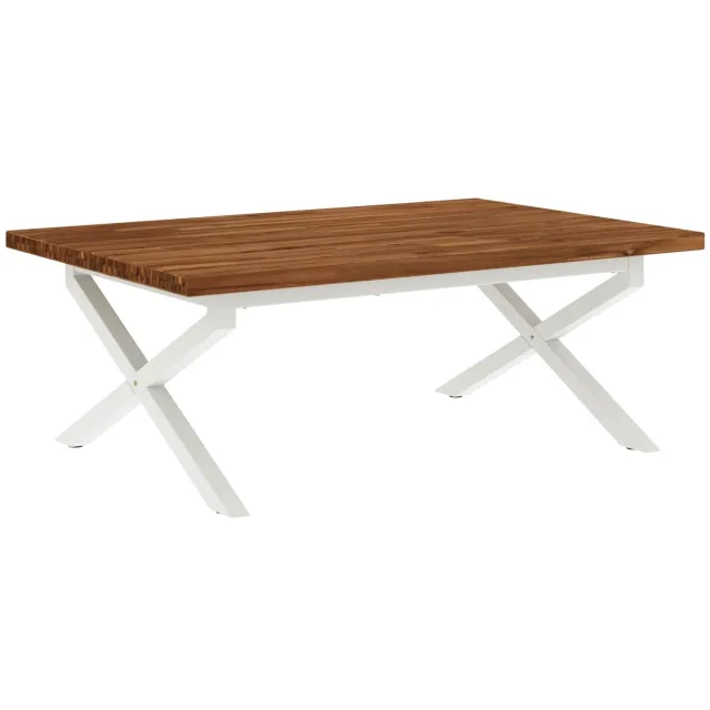 vidaXL Vierkante - Eettafel - 120 - x - 90 - x - 75 - cm - Massief - Acacia - Hout - Naturel