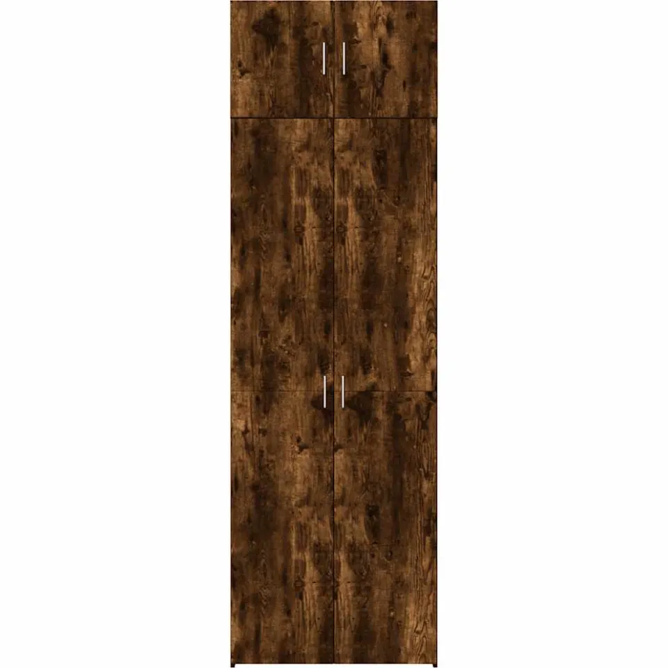 vidaXL Opbergkast 70x42,5x225 cm bewerkt hout gerookt eikenkleur Bruin