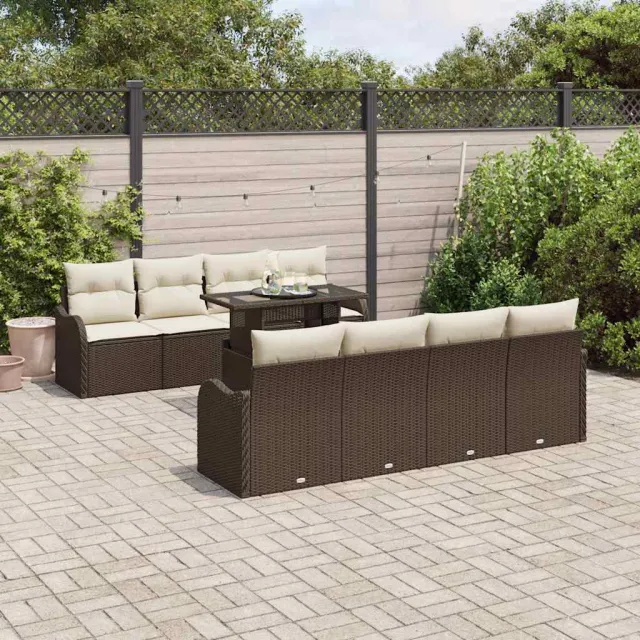 vidaXL Tuin Sofa Set 7 st Bruin poly rattan