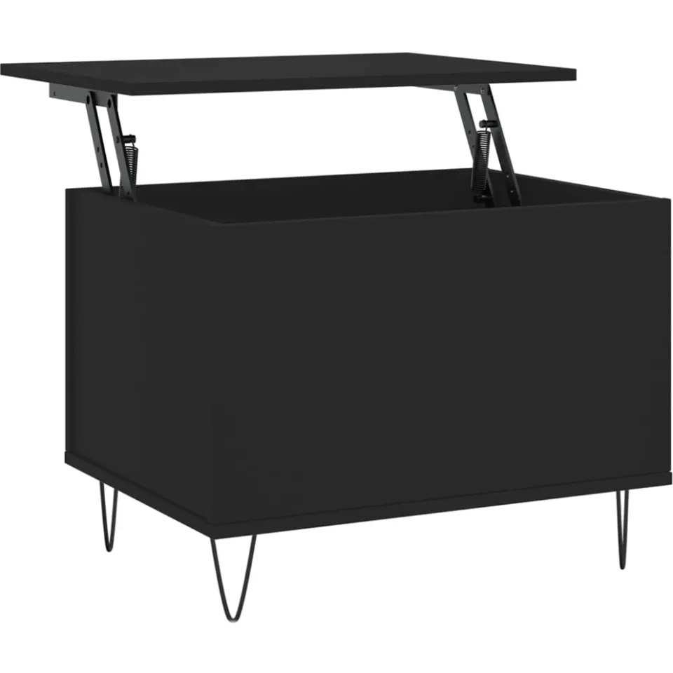 vidaXL Salontafel 60x44,5x45 cm bewerkt hout zwart, foto 3