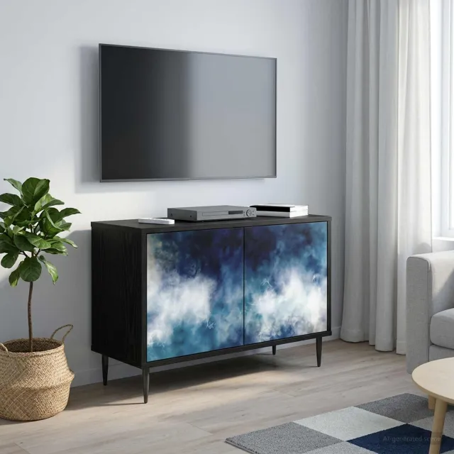 vidaXL Tv-meubel RAALTE 69 x 33 x 50,5 cm Zwart eiken Bewerkt hout, foto 2