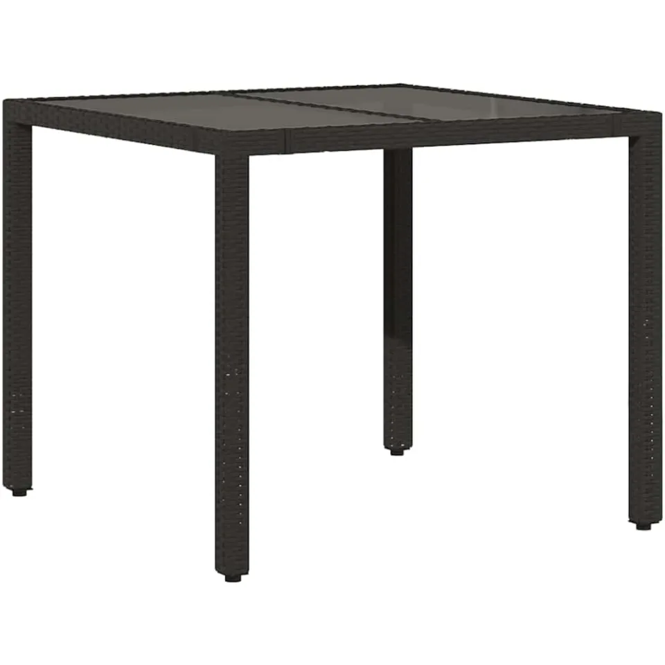 vidaXL 5-delige Bistroset met kussens poly rattan zwart, foto 4
