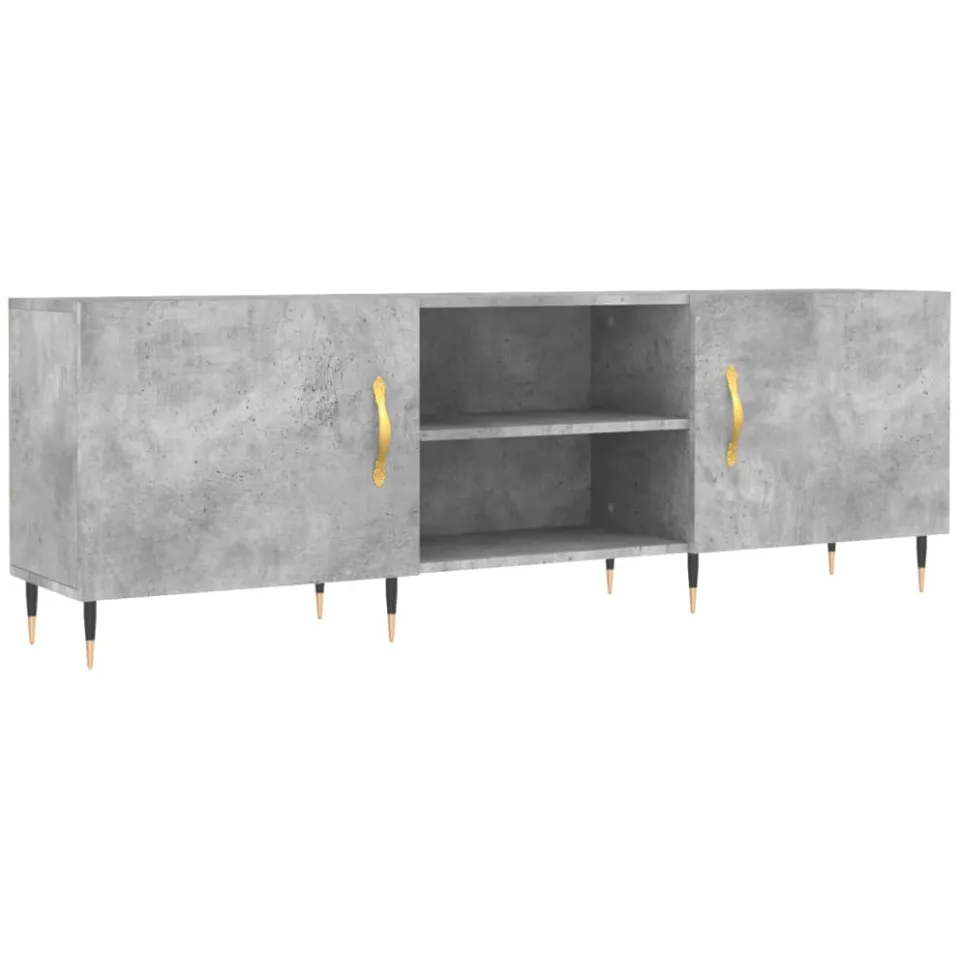 vidaXL Tv-meubel 150x30x50 cm bewerkt hout betongrijs grijs, foto 3