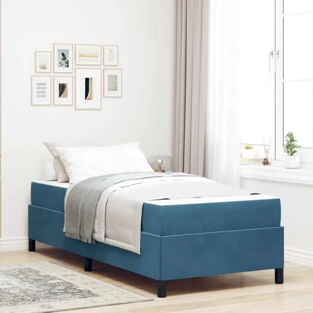 vidaXL Bedframe Donkerblauw 90 x 200 cm Stof