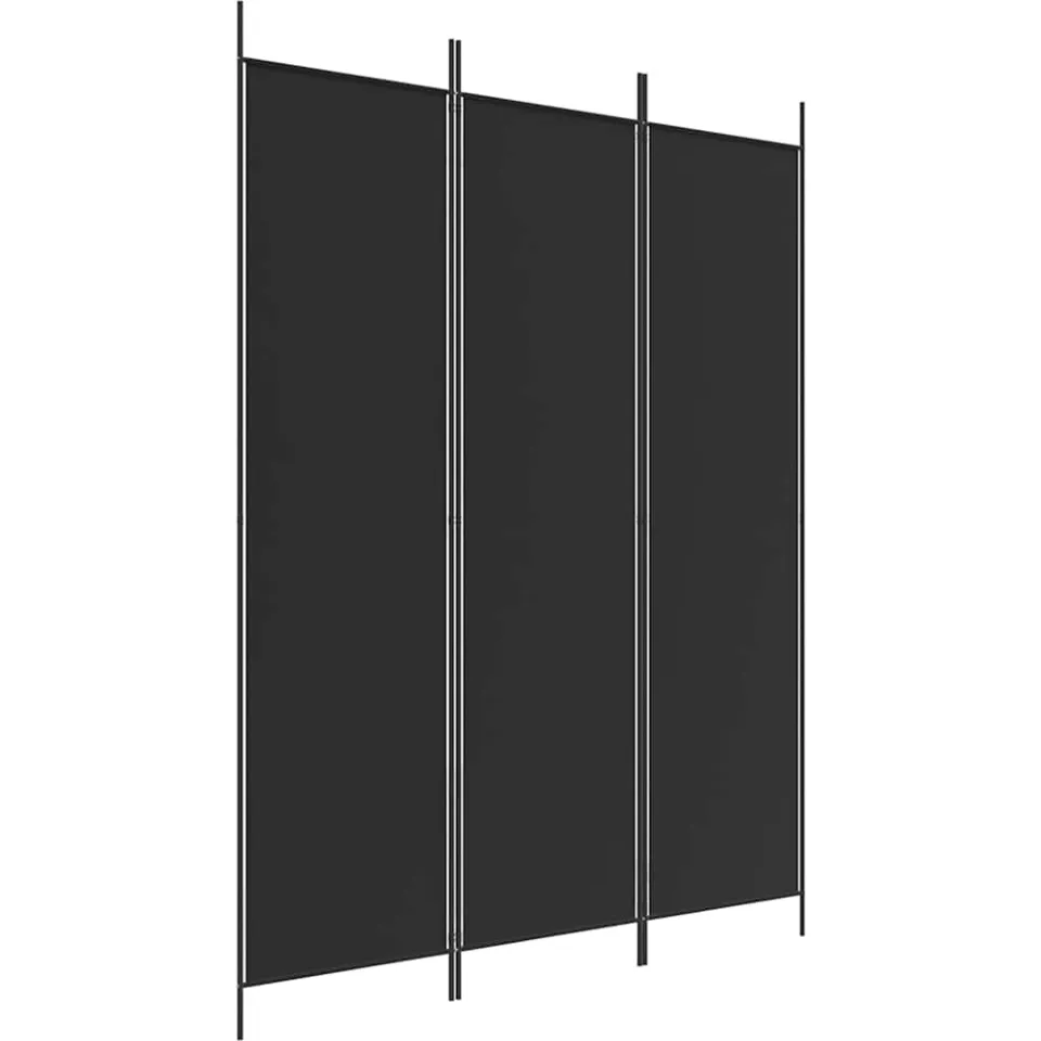 vidaXL Kamerscherm met 3 panelen 150x200 cm stof zwart, foto 4