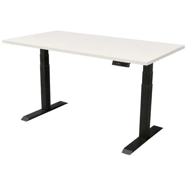 Sedero Elektrisch verstelbaar bureau - 180x80 cm - Dual motor - Zwart / Wit