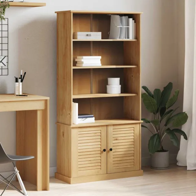 vidaXL Boekenkast VIGO 85x35x170 cm massief grenenhout Bruin