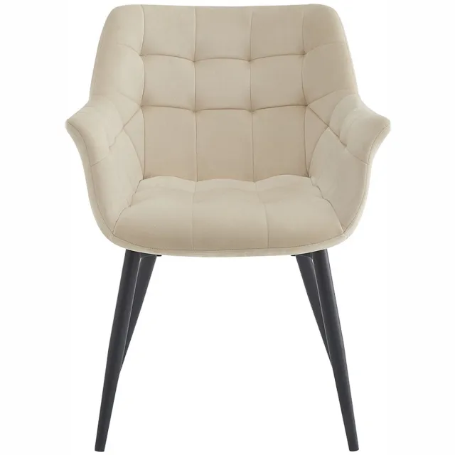 Clayre & Eef Eetkamerstoel 63x62x80 cm Beige Metaal