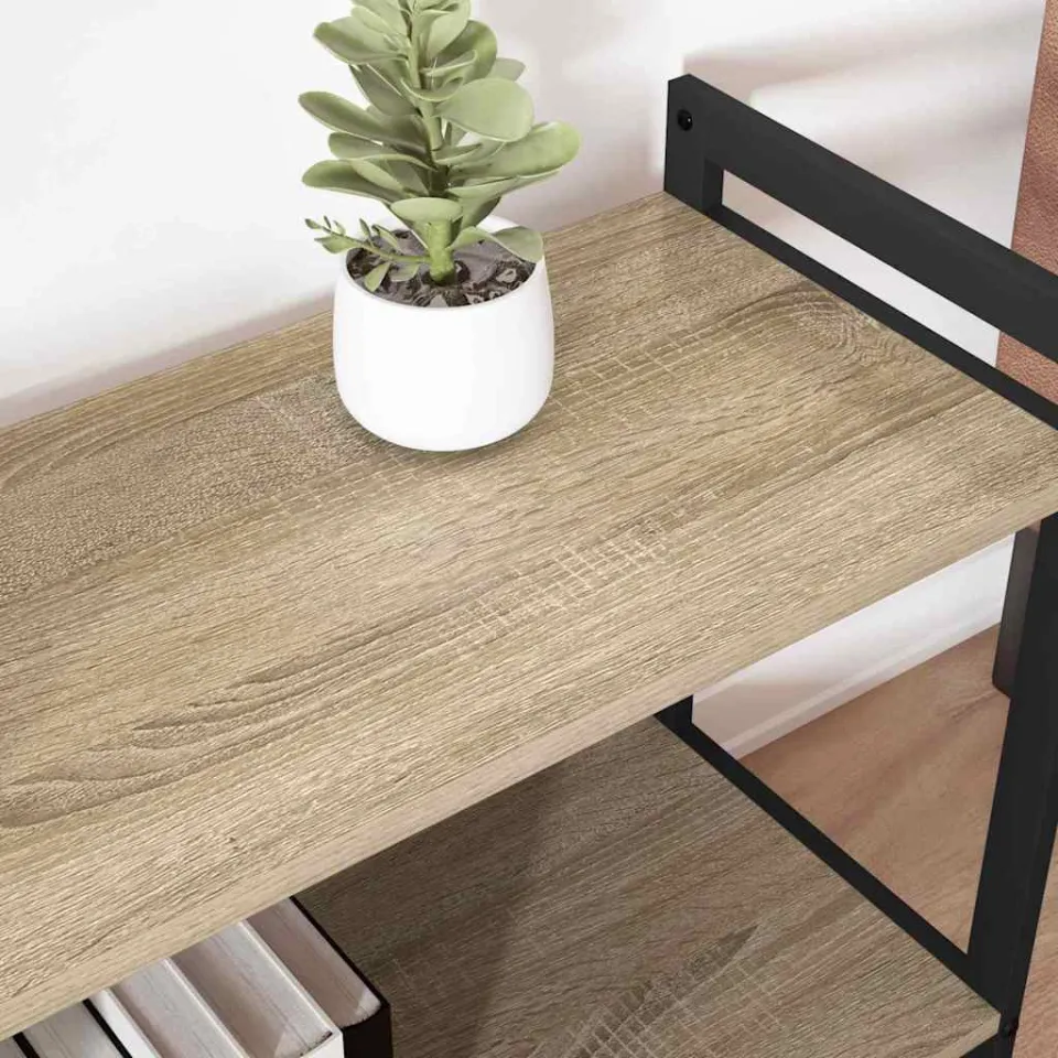 vidaXL Boekenkast 80 x 30 x 50 cm Bewerkt hout Sonoma Eiken, foto 4