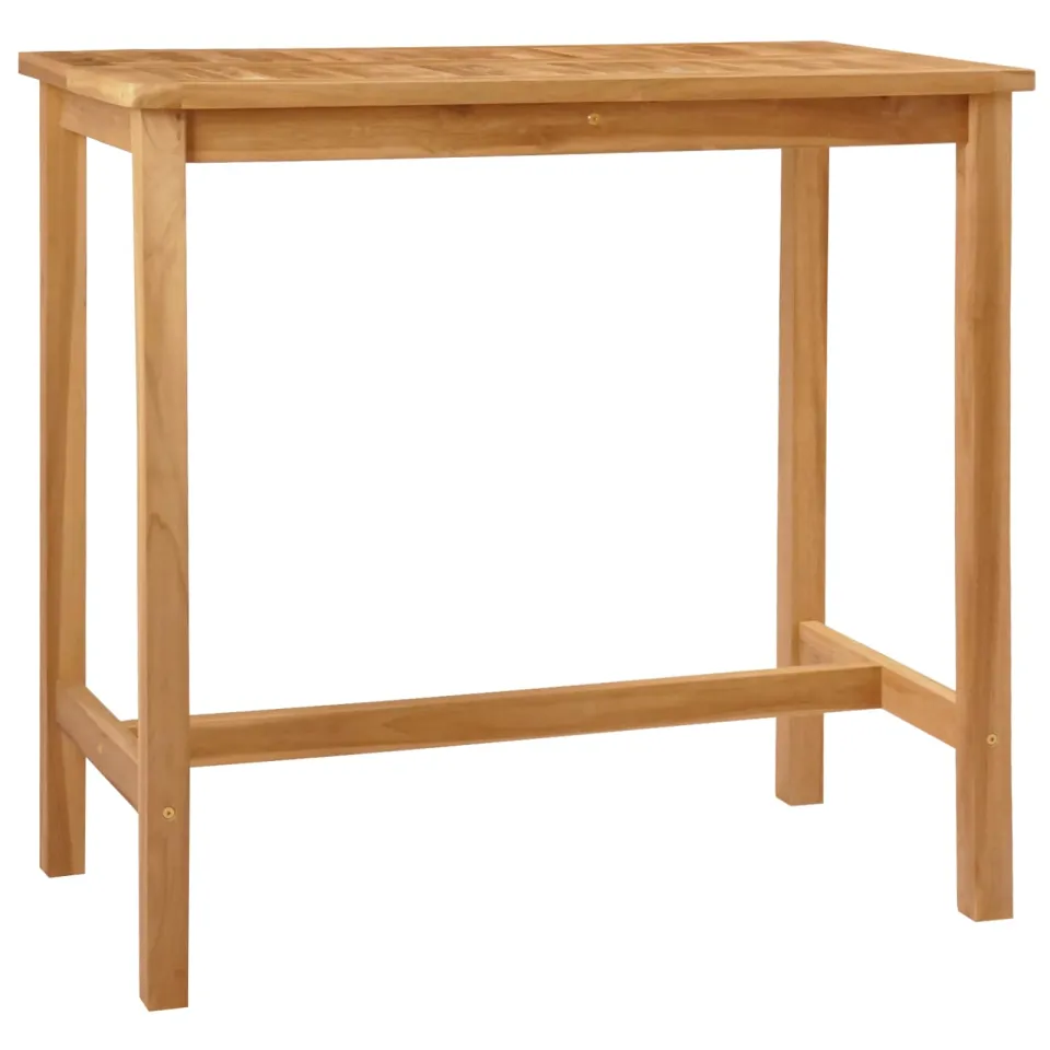 vidaXL Bartafel Naturel 110 x 60 x 105 cm Massief Teakhout, foto 3