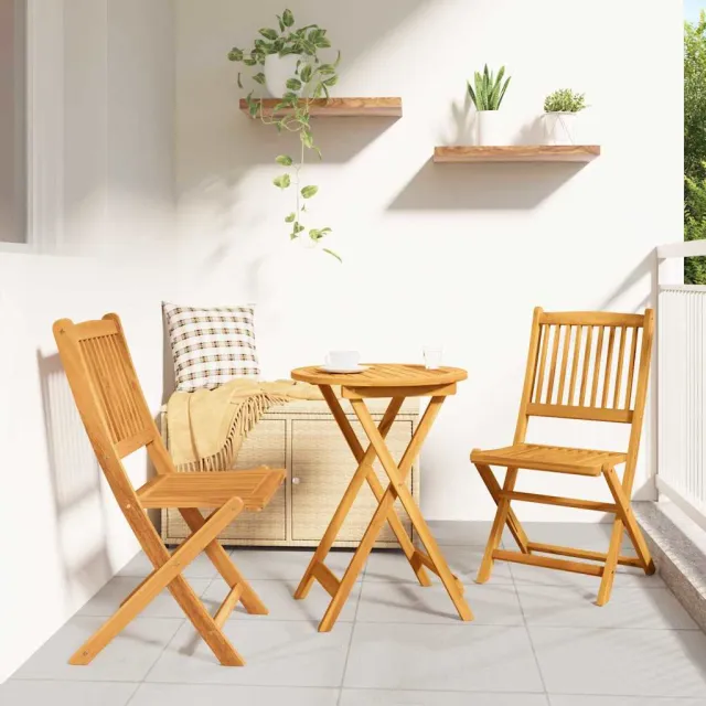 vidaXL Tuin Bistro Set 3 st Bruin Massief Acaciahout, foto 2