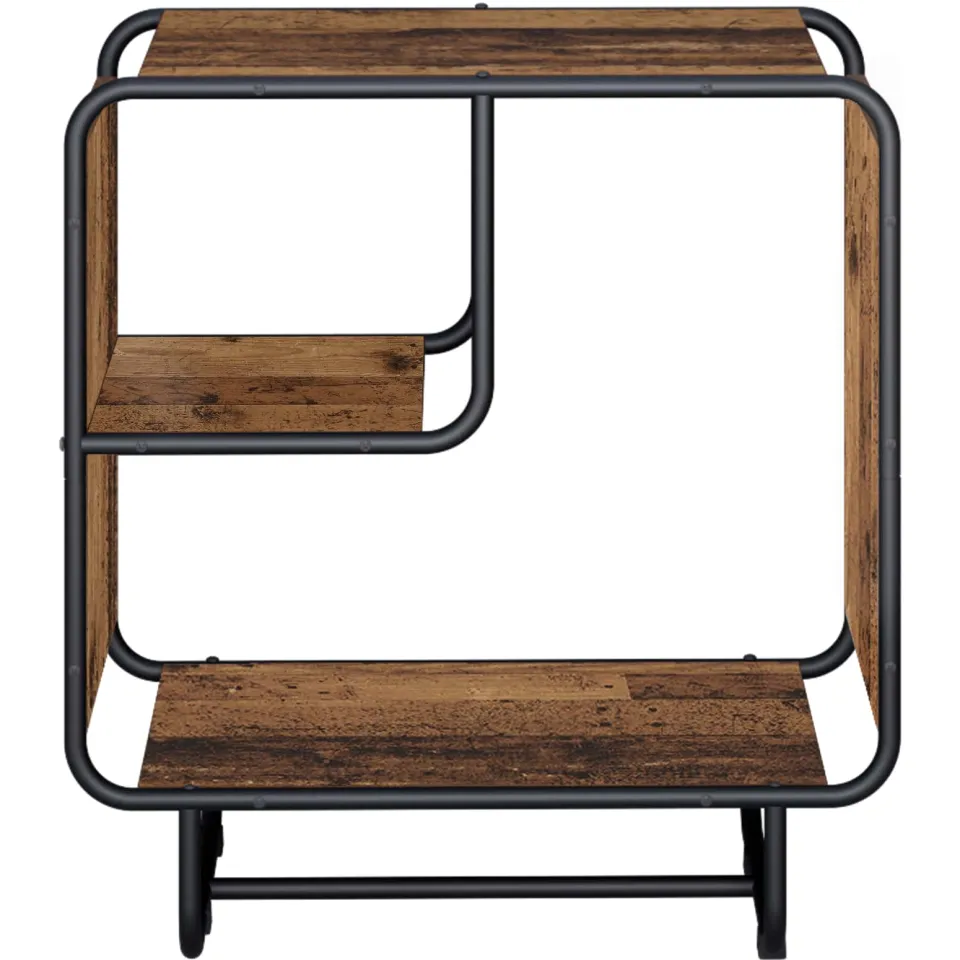 vidaXL Dressoir Oud hout 60 x 37.5 x 64.5 cm Bewerkt hout Bruin