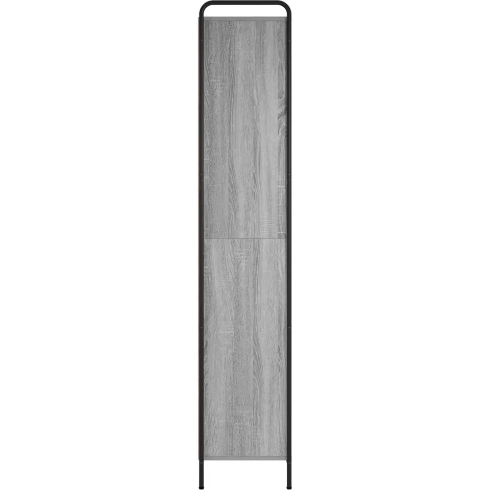 vidaXL Boekenkast 55,5 x 33 x 174 cm Bewerkt hout Grijs Sonoma, foto 4