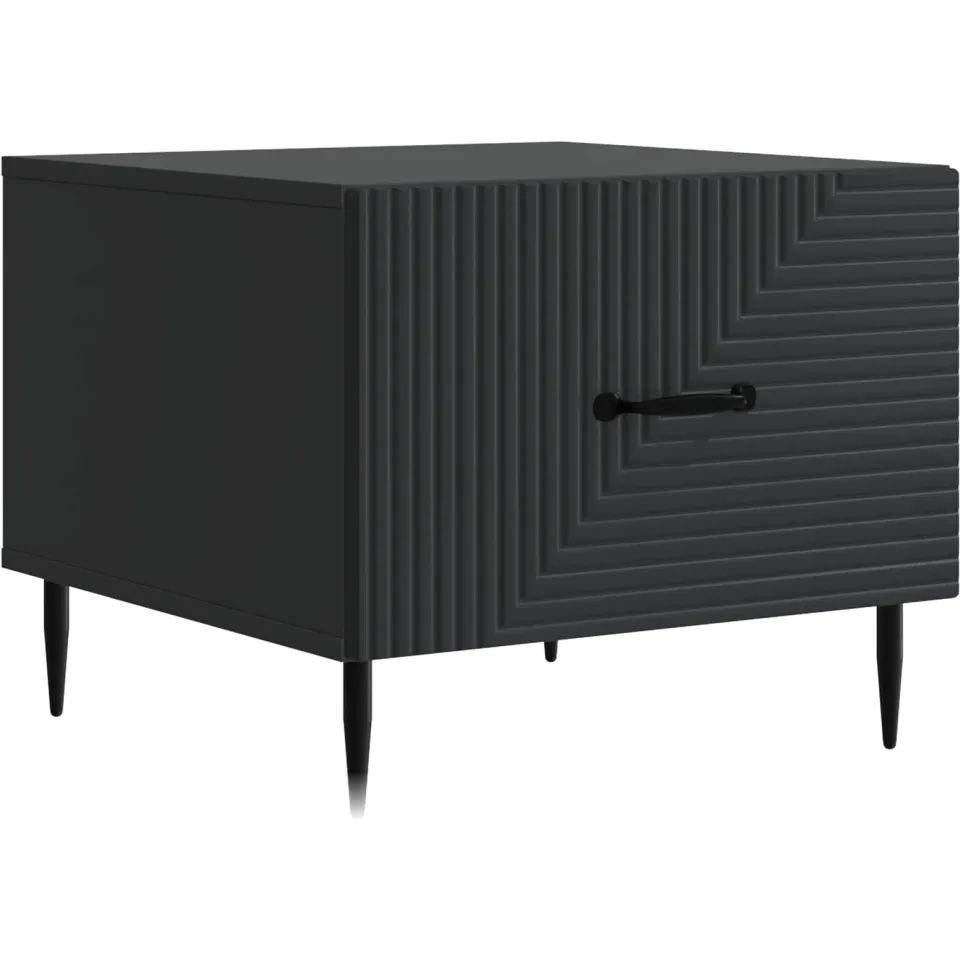 vidaXL Salontafel met lade Zwart 49 x 50 x 40 cm Bewerkt hout, foto 3